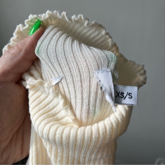 Princess Polly Mella Cream Off White Knit Long Sleeve High Neck Mini Dress XS/S - Picture 9 of 10